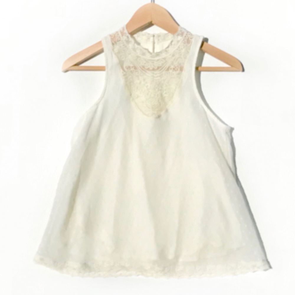 NWT Hollister lace collar Top